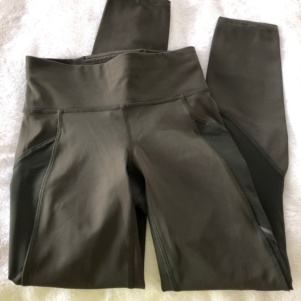 'Fast and Free' Dark Green Lululemon Leggings